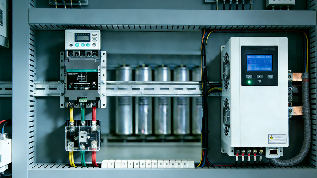 Hogyan működik az osztott fázisú kompenzációs összetett kapcsoló a statikus vargenerátorral (SVG) egy hibrid kompenzációs rendszerben?